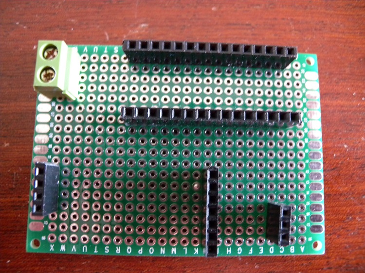 Top of the PCB warning module without connected components